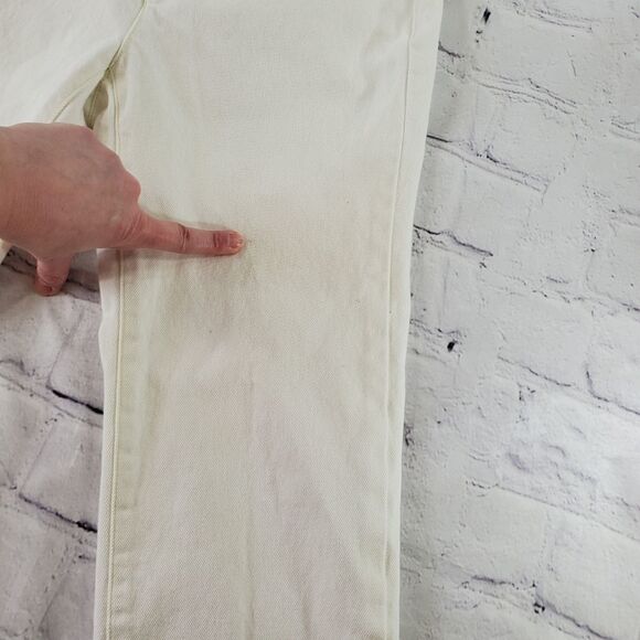 🔹️Michael Kors White Cropped Ankle Raw Hem Jeans Size 4/27 - Picture 11 of 15